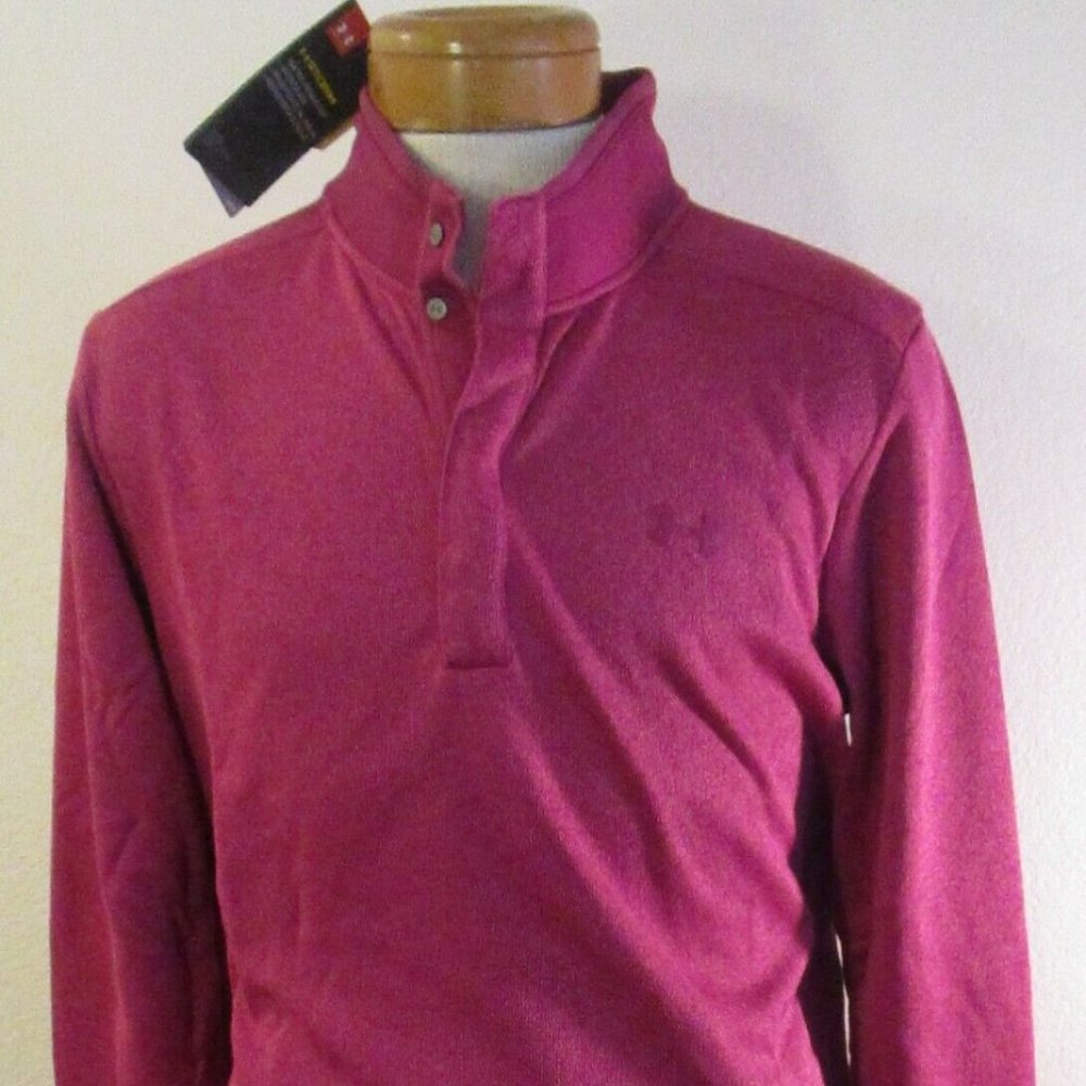 Under Armour UA Golf Storm Coldgear Fleece Sweater Heather Red 1329832-6… - Picture 10 of 12